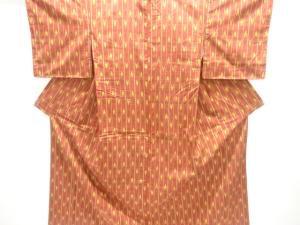 矢羽根絣織り出し手織り紬着物